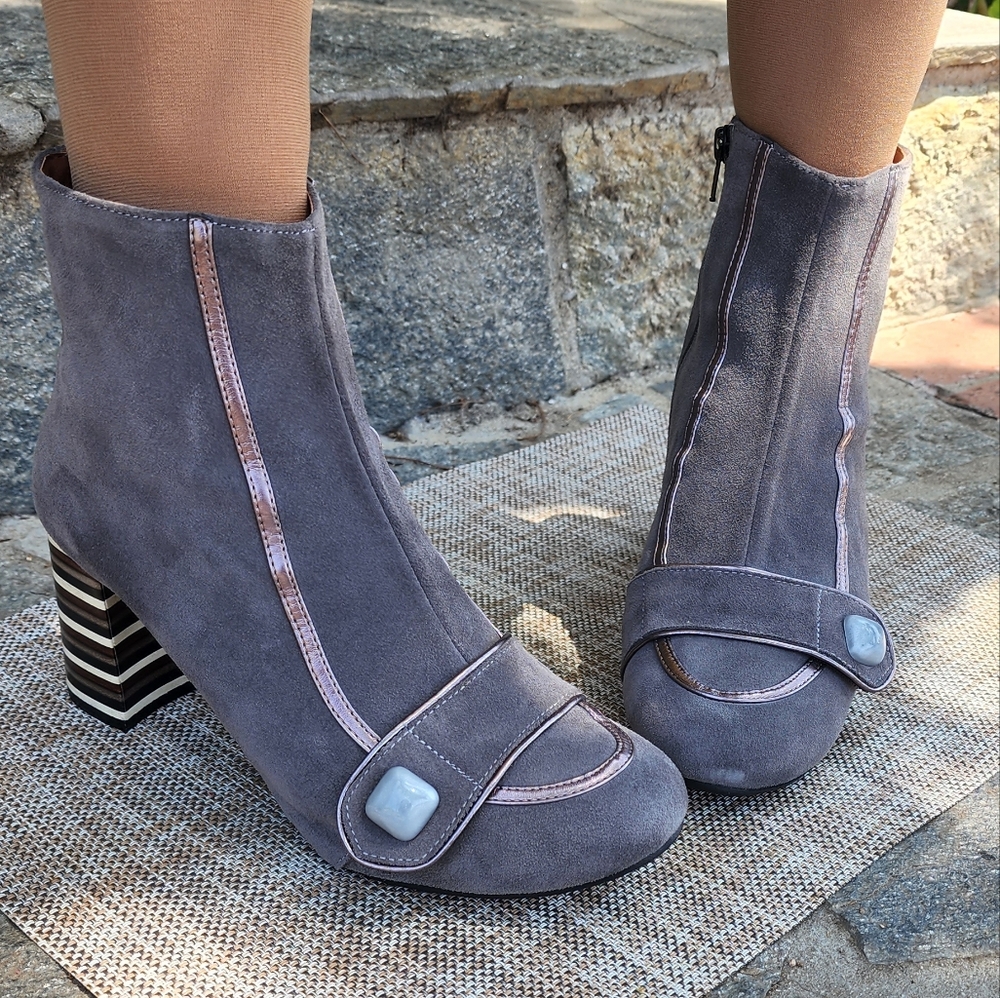Nemonic Pretty Women’s Bootie Grey Suede